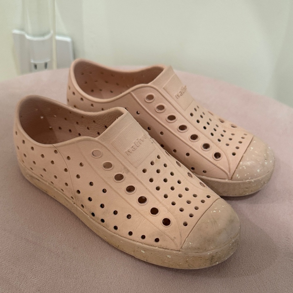 Native Slip-On Perforated Sneakers in Blush